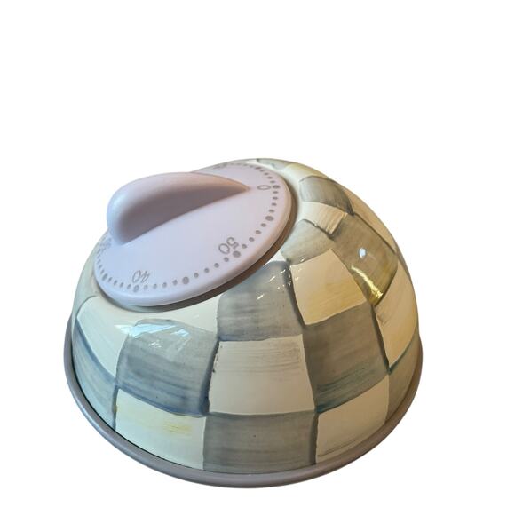 Brand New Mackenzie-Childs Sterling Check Kitchen Timer - Picture 9 of 10